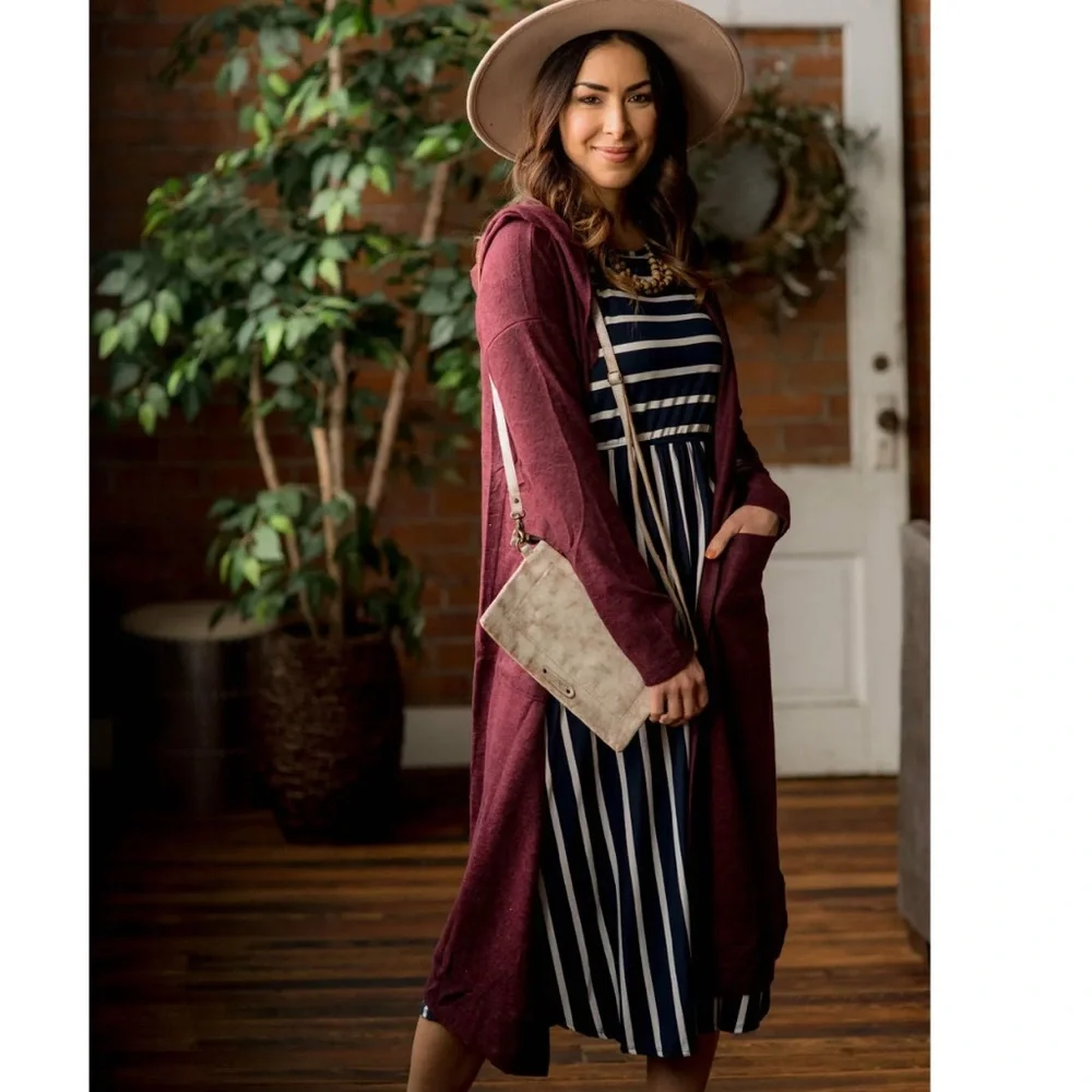 Brand New | Striped Midi Dress - Picture 6 of 16